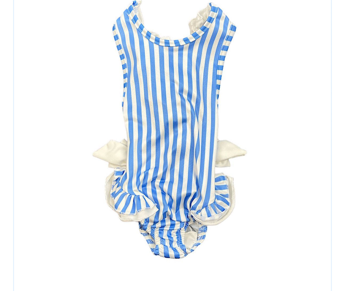 Ruffle back bow swimming costumes