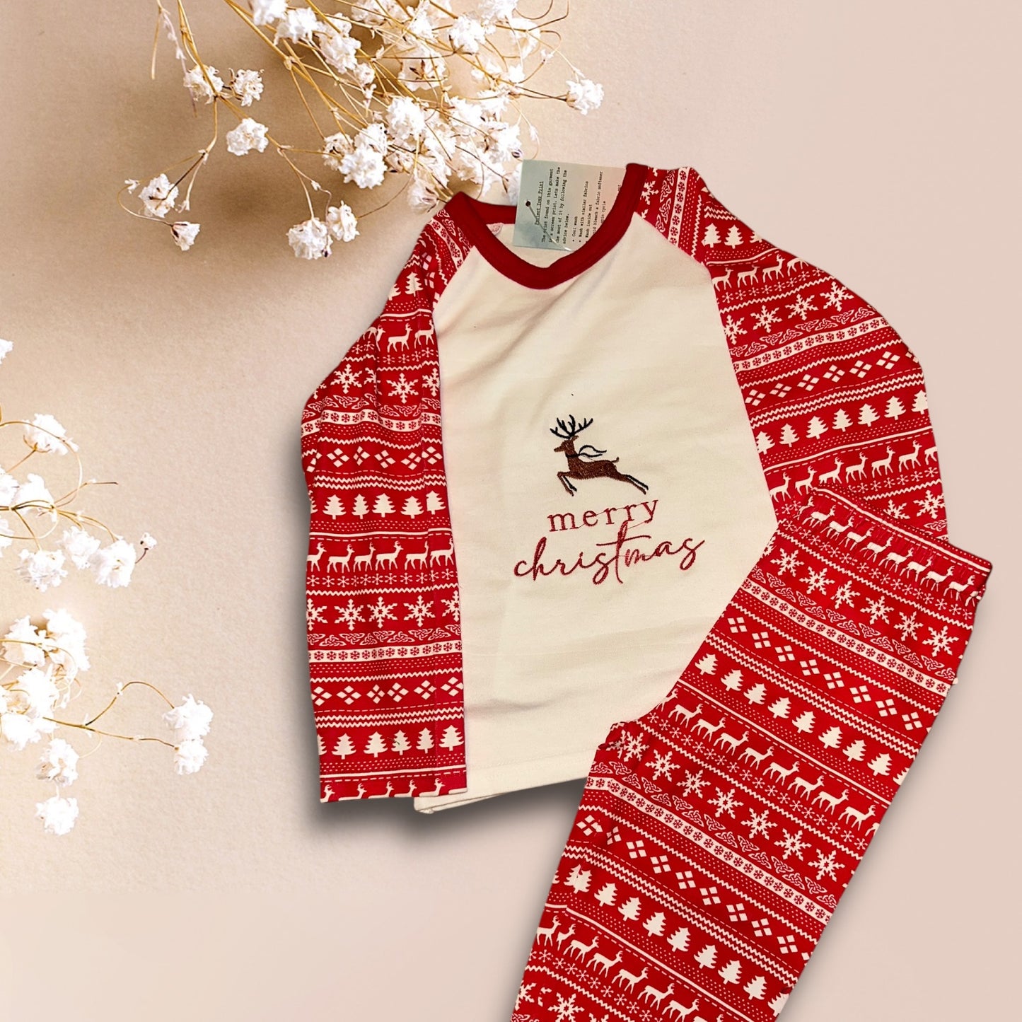 Adults Merry christmas fair isle pyjama