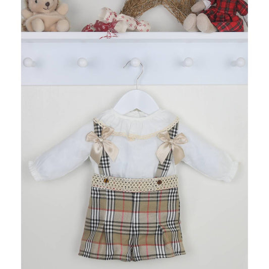 Pex 2pc beige tartan set