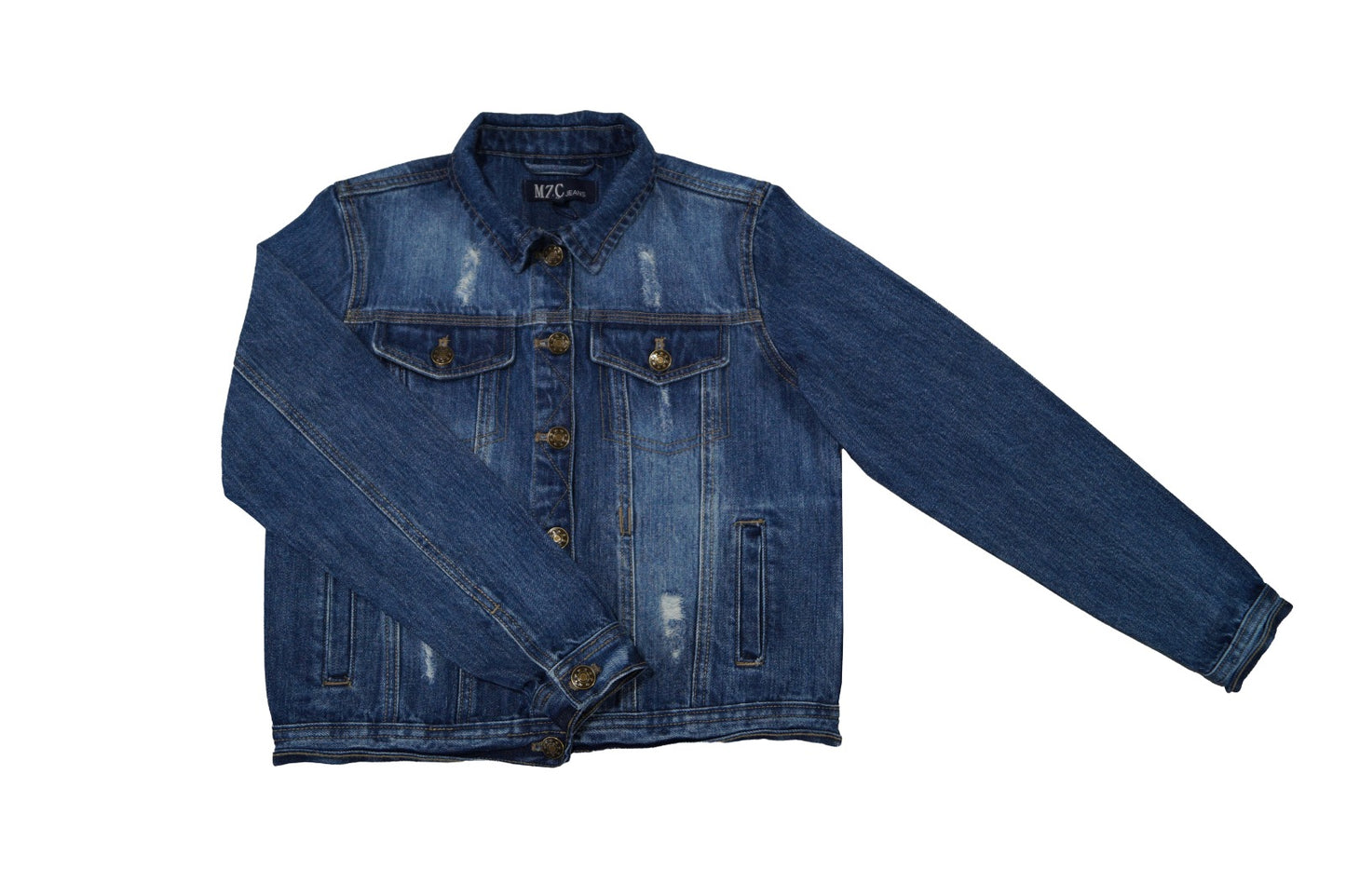 Handmade frill denim jacket