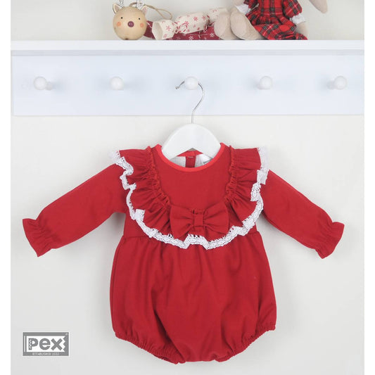 Pex red bow romper