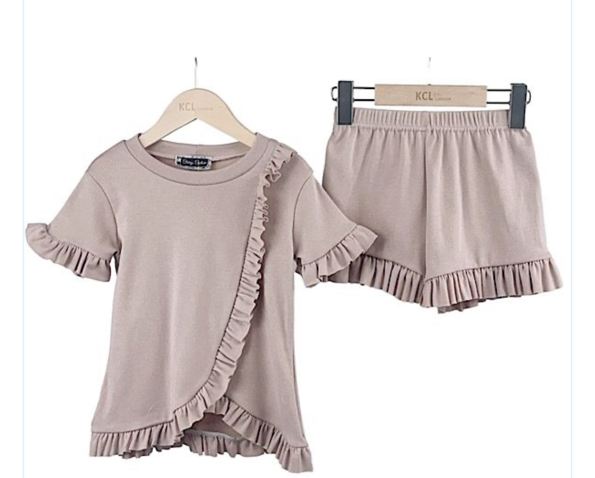 Frill hem short sets