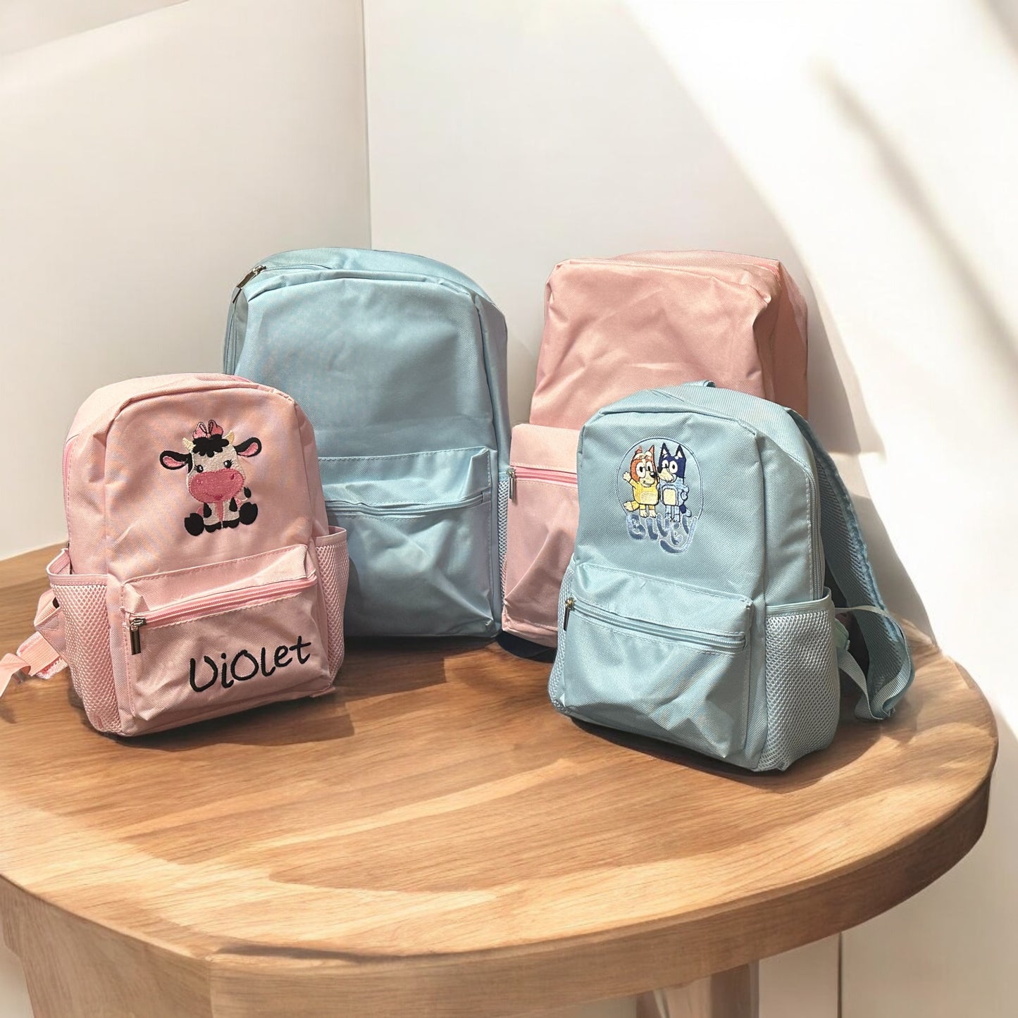 Embroidered Bluey dog backpacks