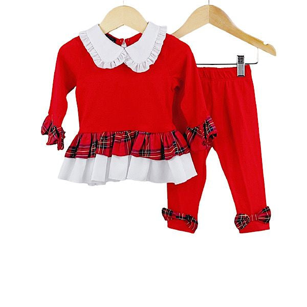 Tartan frill legging set