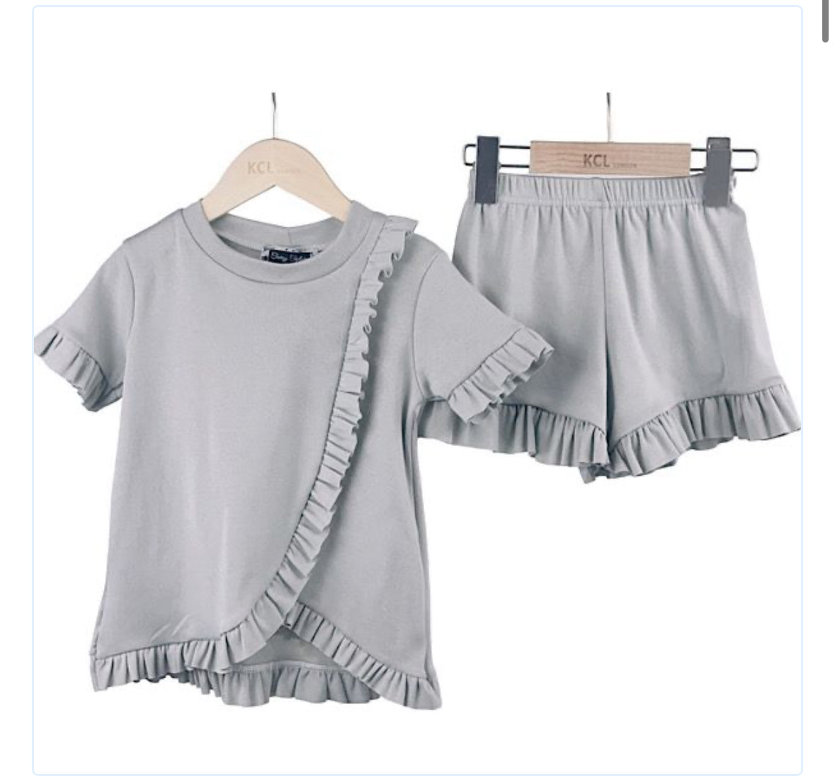 Frill hem short sets