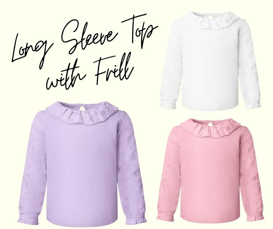 Long sleeve tops with  frills