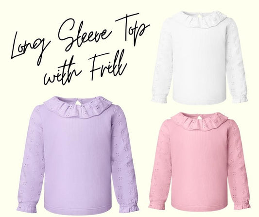 Long sleeve tops with  frills