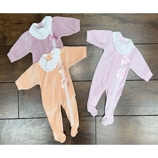 Velvet spanish babygrows