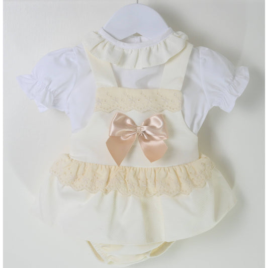 Yellow Lillie 2pc pinafore romper