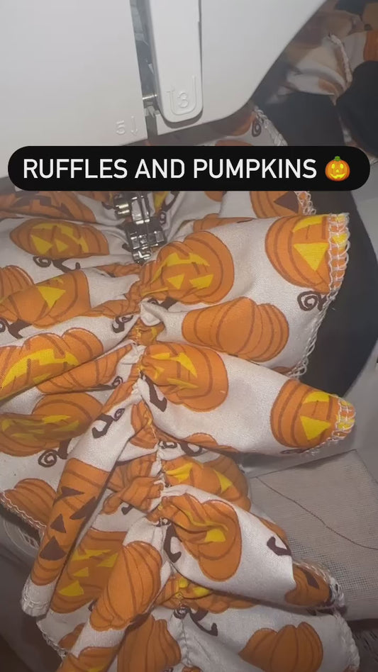 Halloween ruffle baby grows